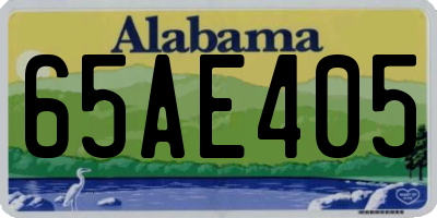 AL license plate 65AE405