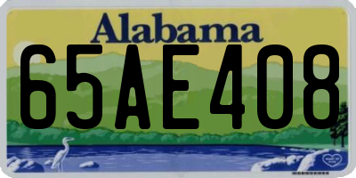 AL license plate 65AE408