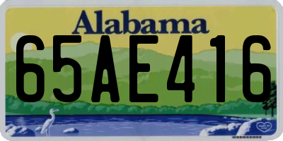 AL license plate 65AE416