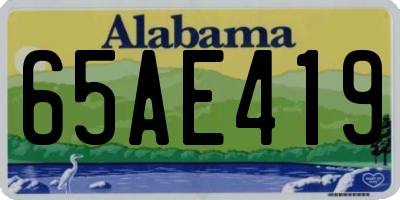 AL license plate 65AE419