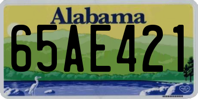AL license plate 65AE421
