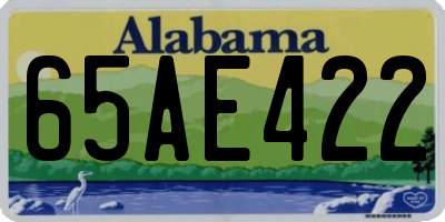 AL license plate 65AE422