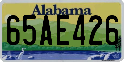 AL license plate 65AE426