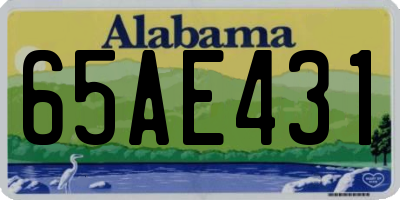 AL license plate 65AE431