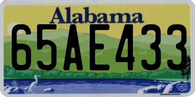 AL license plate 65AE433