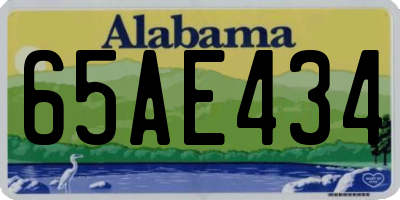AL license plate 65AE434