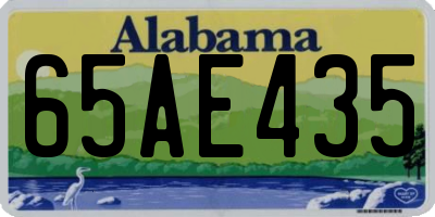AL license plate 65AE435