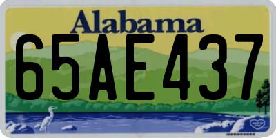 AL license plate 65AE437