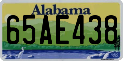 AL license plate 65AE438