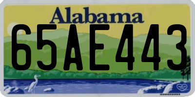 AL license plate 65AE443