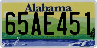 AL license plate 65AE451