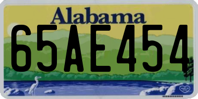 AL license plate 65AE454