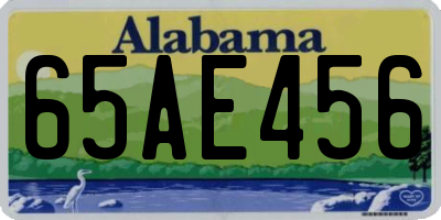 AL license plate 65AE456