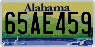 AL license plate 65AE459