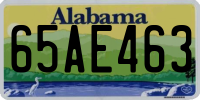 AL license plate 65AE463
