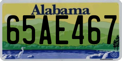 AL license plate 65AE467