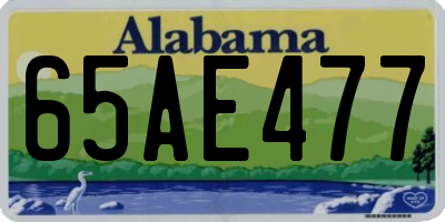 AL license plate 65AE477