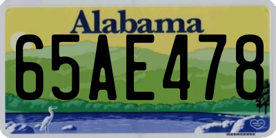 AL license plate 65AE478