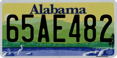AL license plate 65AE482