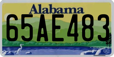 AL license plate 65AE483