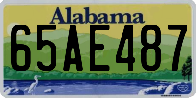 AL license plate 65AE487