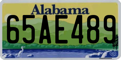 AL license plate 65AE489