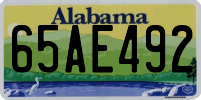 AL license plate 65AE492