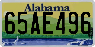AL license plate 65AE496