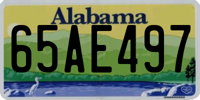 AL license plate 65AE497