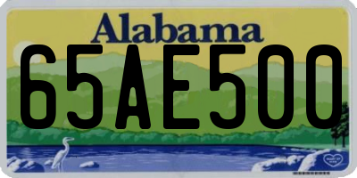 AL license plate 65AE500