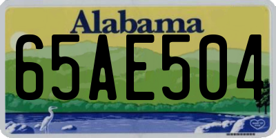 AL license plate 65AE504