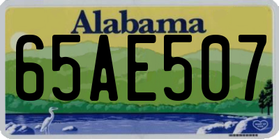 AL license plate 65AE507