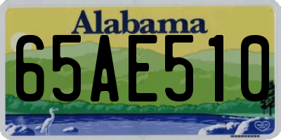 AL license plate 65AE510
