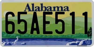 AL license plate 65AE511