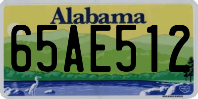AL license plate 65AE512