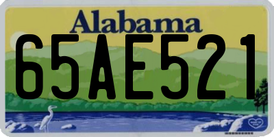 AL license plate 65AE521