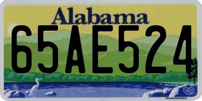 AL license plate 65AE524