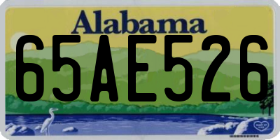 AL license plate 65AE526