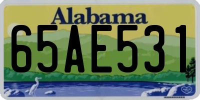 AL license plate 65AE531