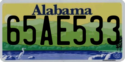 AL license plate 65AE533