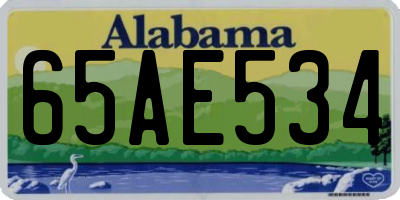 AL license plate 65AE534