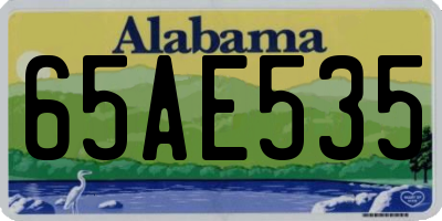 AL license plate 65AE535