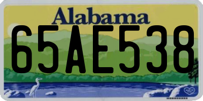 AL license plate 65AE538