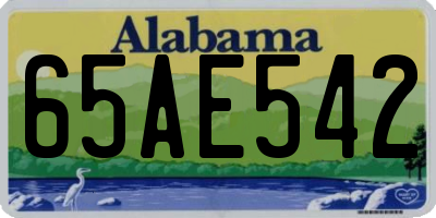 AL license plate 65AE542