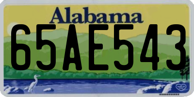 AL license plate 65AE543