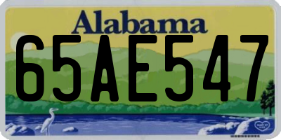 AL license plate 65AE547