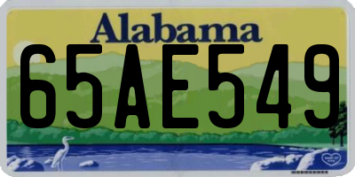 AL license plate 65AE549