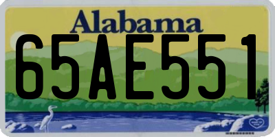 AL license plate 65AE551