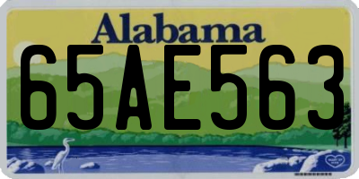 AL license plate 65AE563