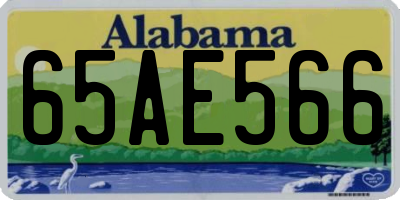 AL license plate 65AE566